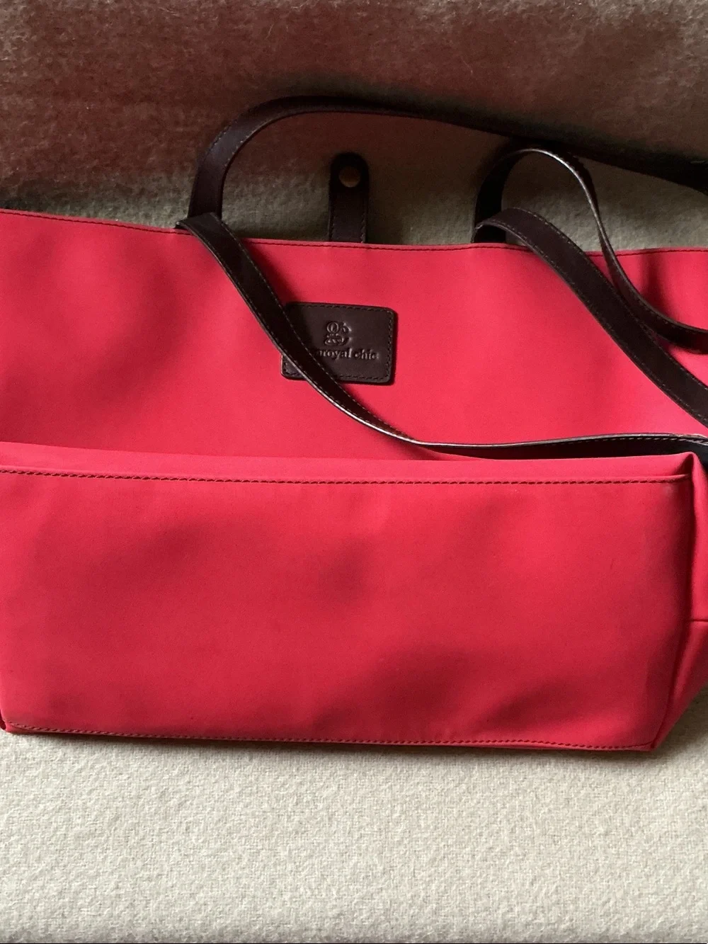 Red Everyday Tote with Black Handles